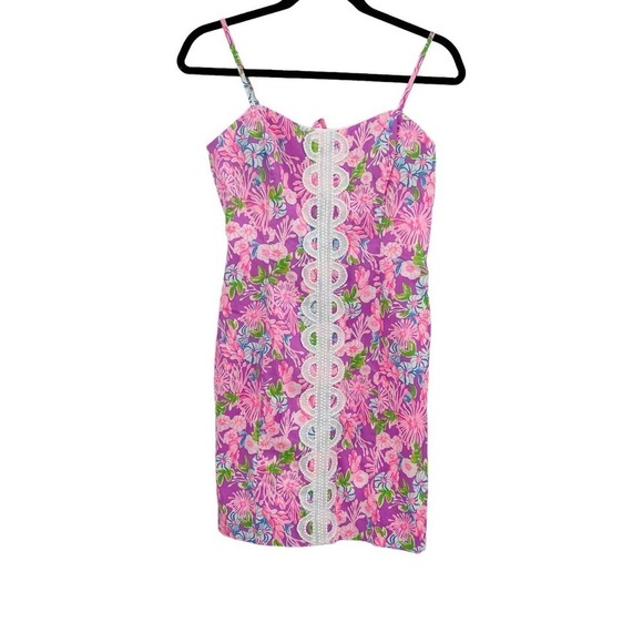 Lilly Pulitzer Shelli Stretch Dress Amethyst Moms The Word Pink Size 6 NWOT - Picture 6 of 12